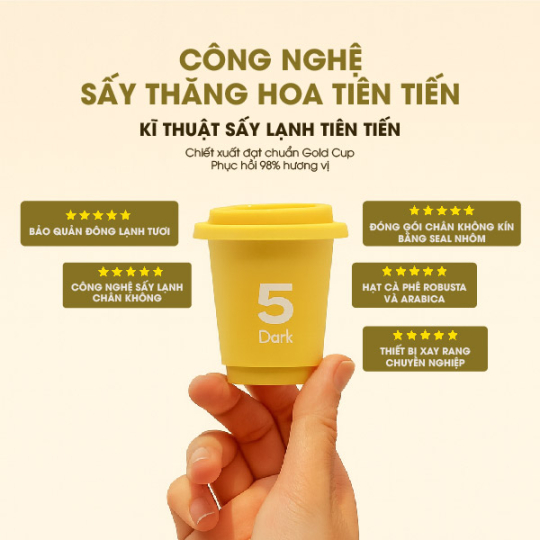 2 Hộp 12 Viên Cafe Hòa Tan Sấy Thăng Hoa Nguyên Chất AODAI COFFEE Từ Hạt Cafe Robusta 6 Cấp Độ vị